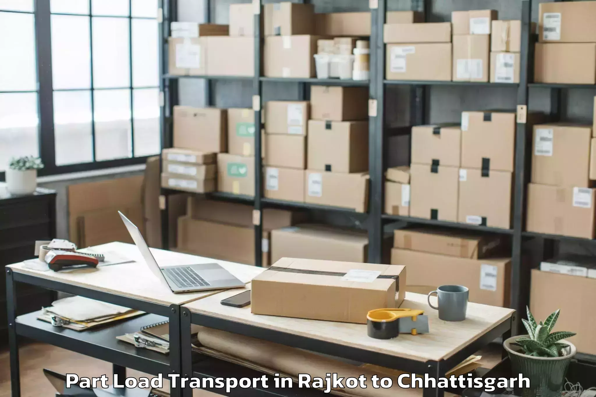 Easy Rajkot to Chhattisgarh Swami Vivekananda Part Load Transport Booking